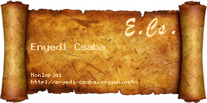 Enyedi Csaba névjegykártya