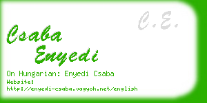 csaba enyedi business card